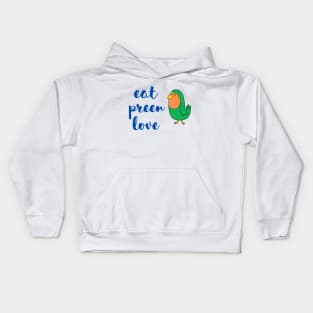 Funny parrot quote Kids Hoodie